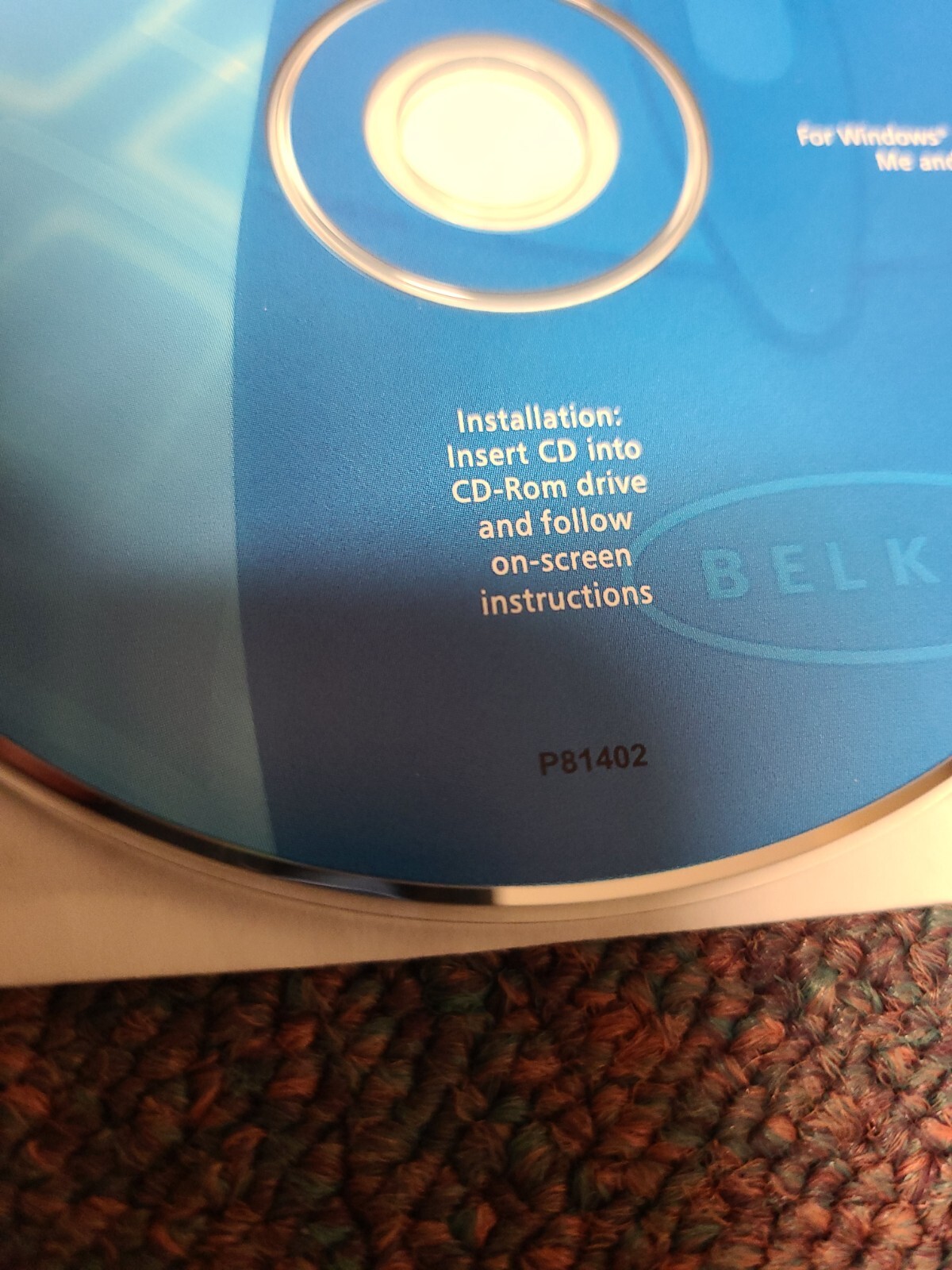 Belkin Mouse Driver 4.0 Installation CD-Rom/ Windows 98, 2000 ME & XP/ P-81402