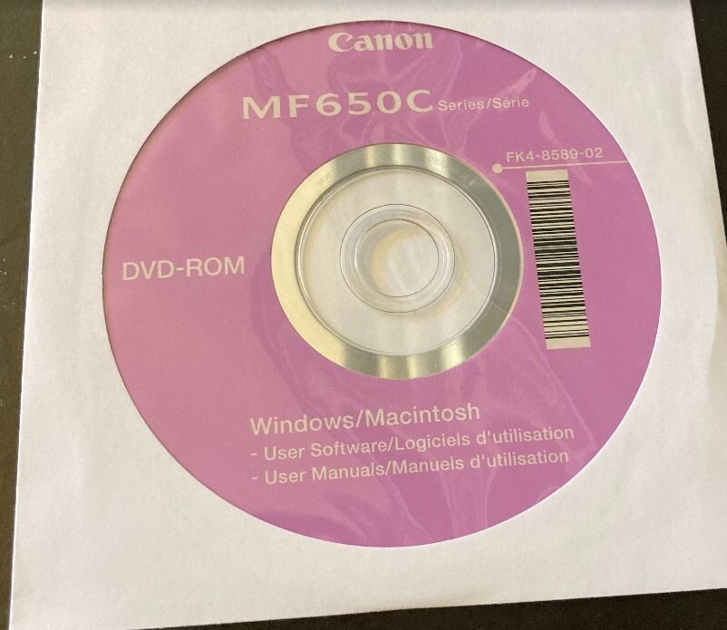 Canon MF650cdw MF654cdw Setup Installation CD ROM Software Driver Disk