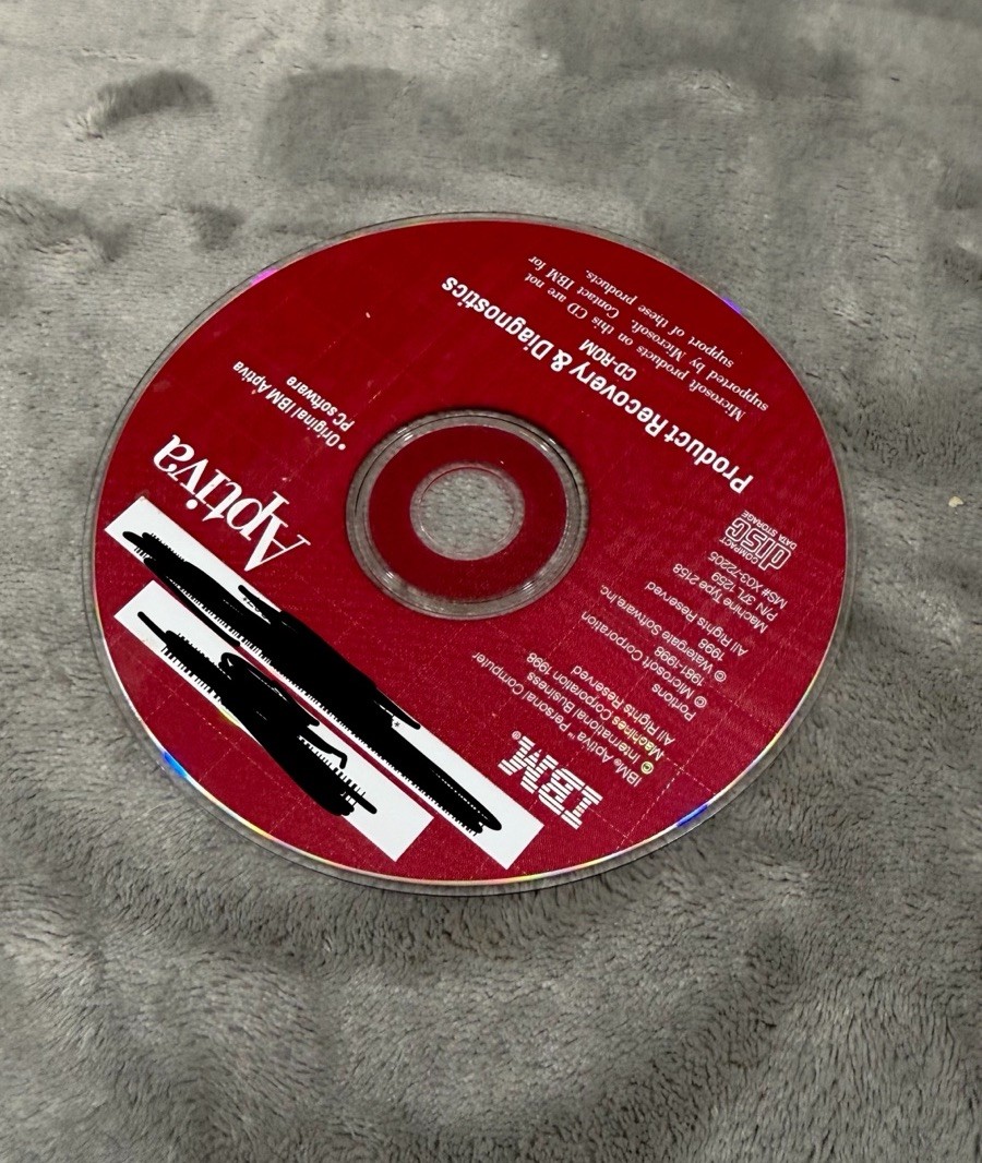IBM Aptiva Product Recovery CD Only – Factory Restore Software