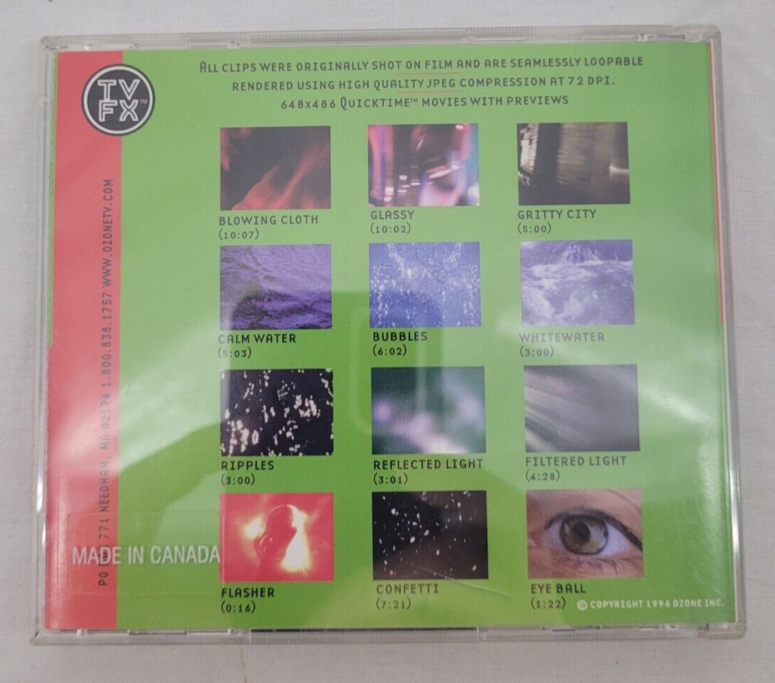 TVFX: Volume 1/Texture FX ~ Macintosh Quicktime Movies ~ c.1996