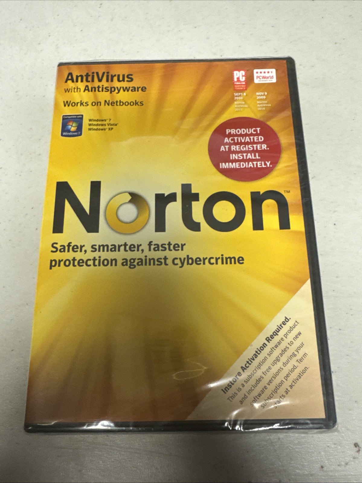 Norton AntiVirus 2011 with AntiSpyware by Symantec for Win 7/Vista/XP – Sealed