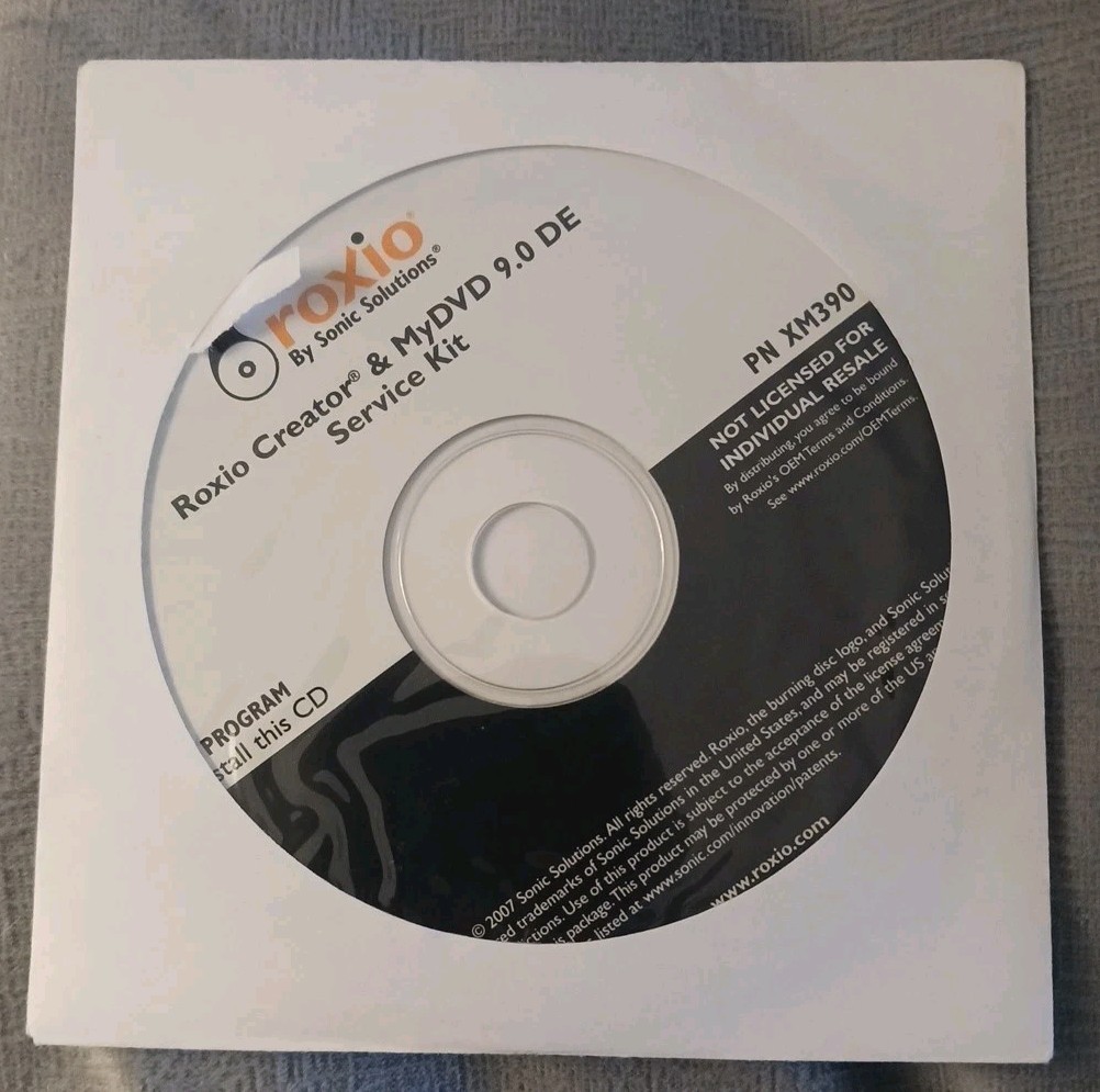 ROXIO CREATOR & MYDVD 9.0 DE (2007 CD) – NEW