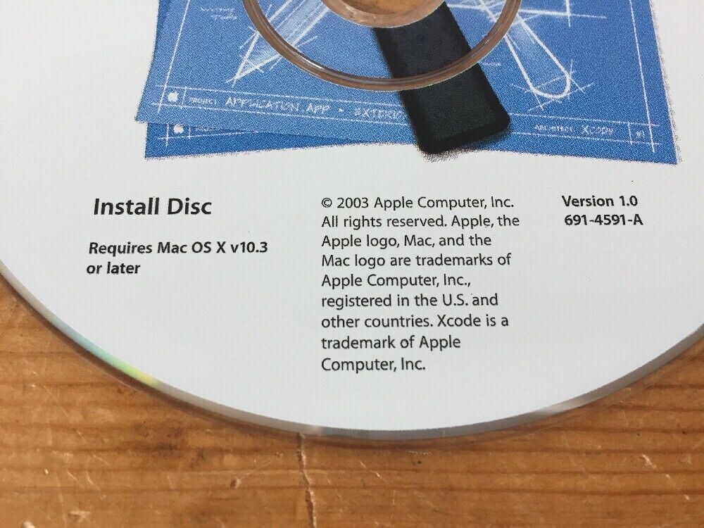 2003 Mac Macintosh OS X 10.3 Xcode Tools Software Install CD Disc Version 1.0