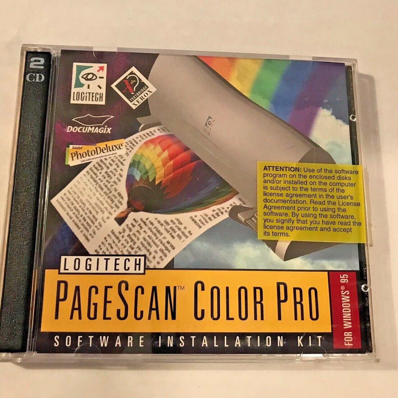 LOGITECH PAGESCAN COLOR PRO WINDOWS 95 CD SOFTWARE AND MANUAL DS-PS