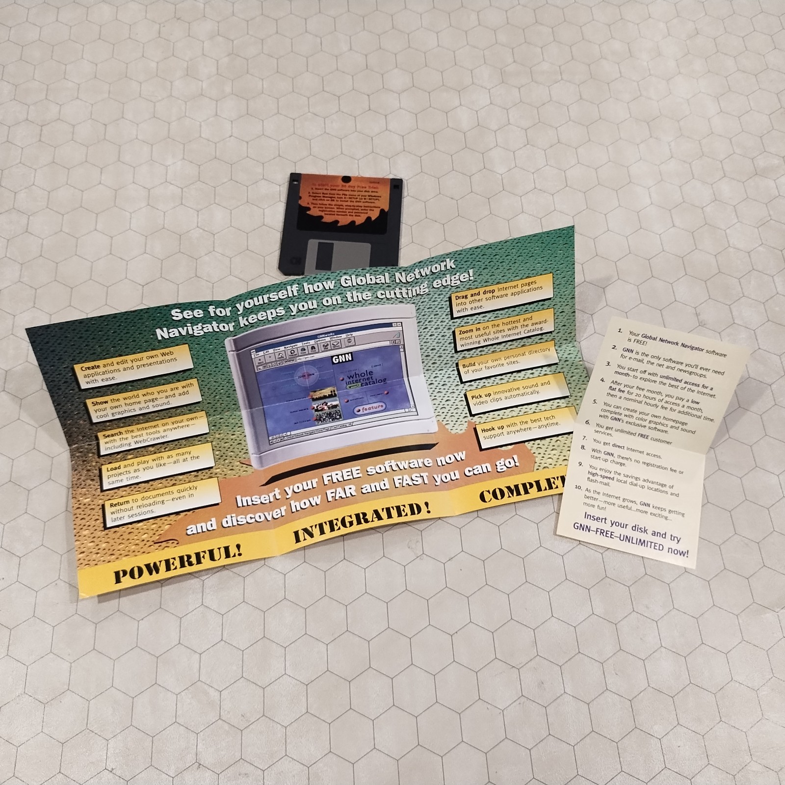 Global Network Navigator (GNN) 3.5″ disk, tested!
