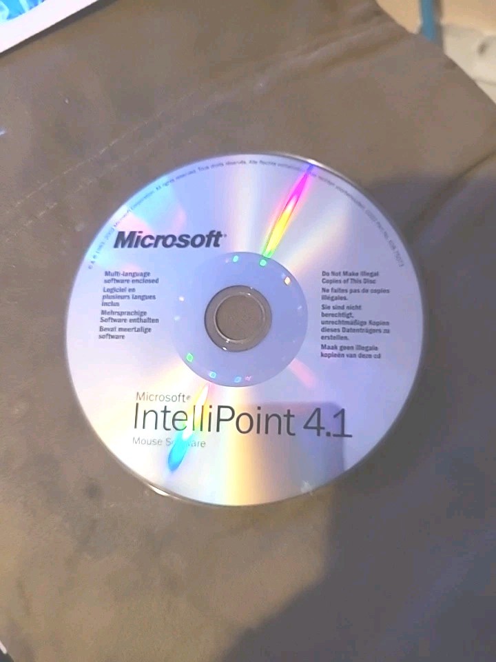 Microsoft IntelliPoint 4.1 Mouse Software Disc