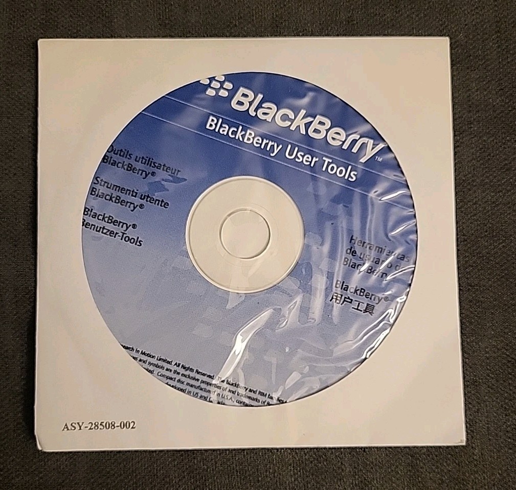 BlackBerry User Tools 2006 CD ROM USA (ASY-28508-002) NEW