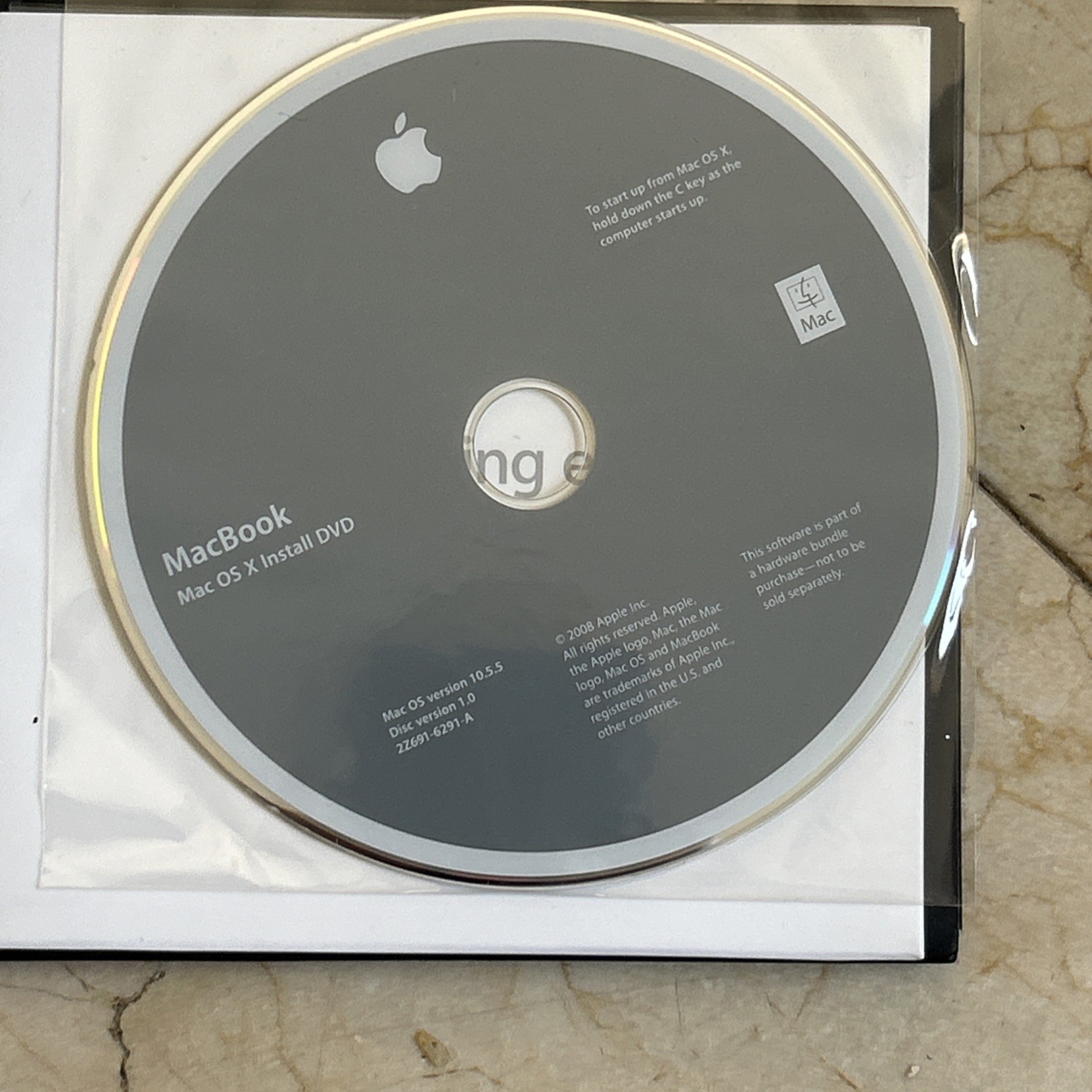 2009 Macintosh Mac MacBook Applications Software Installation DVD Version 1.0