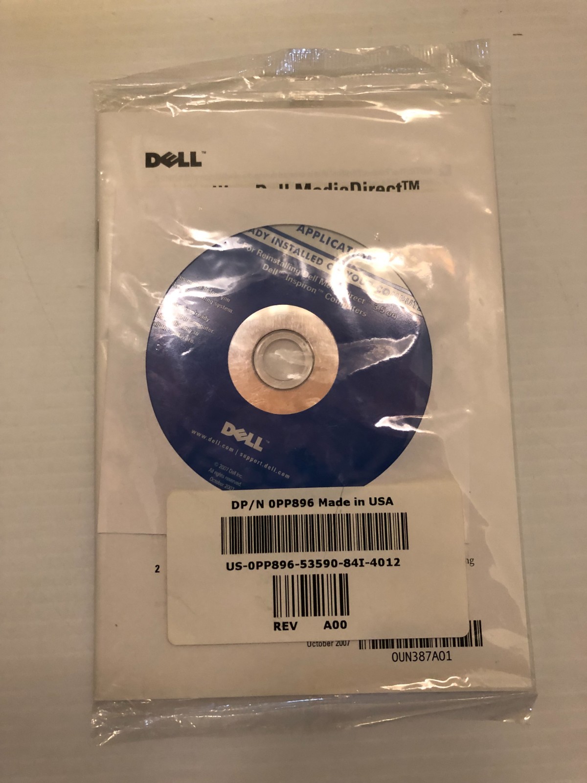 Dell Media Direct 3.5 Reinstalling Software for Dell Inspiron computers + manual