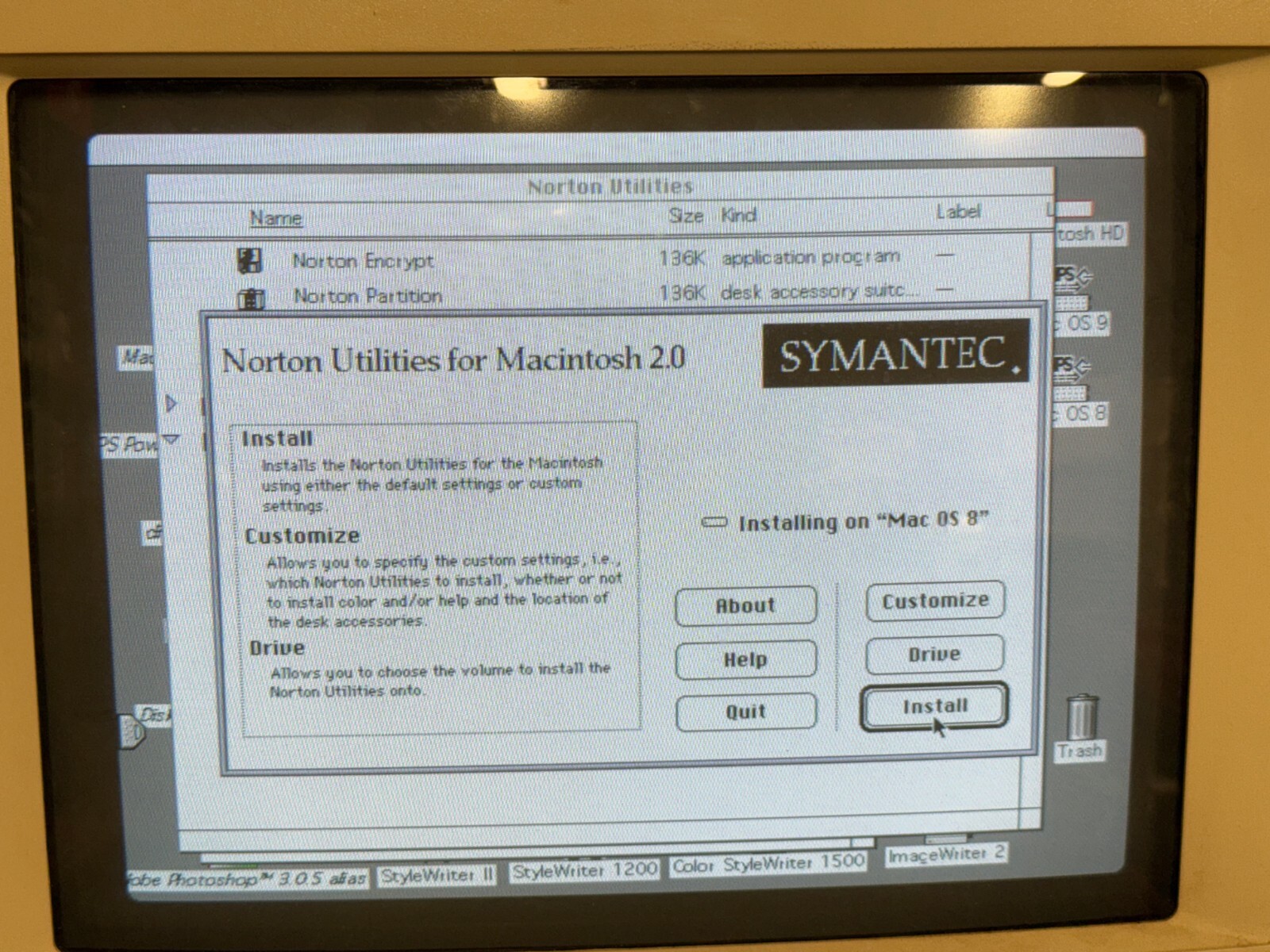 Norton Utilities 2.0 Software 3-1/2″ disks – vintage Mac software
