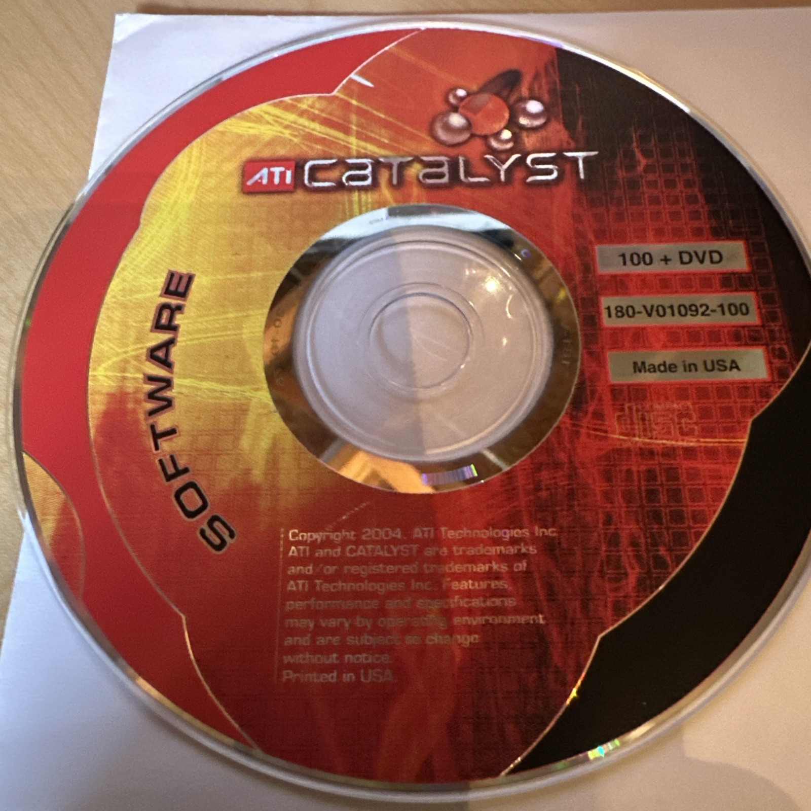 ATI Catalyst Software 2004 100 DVD 180-V01092-100