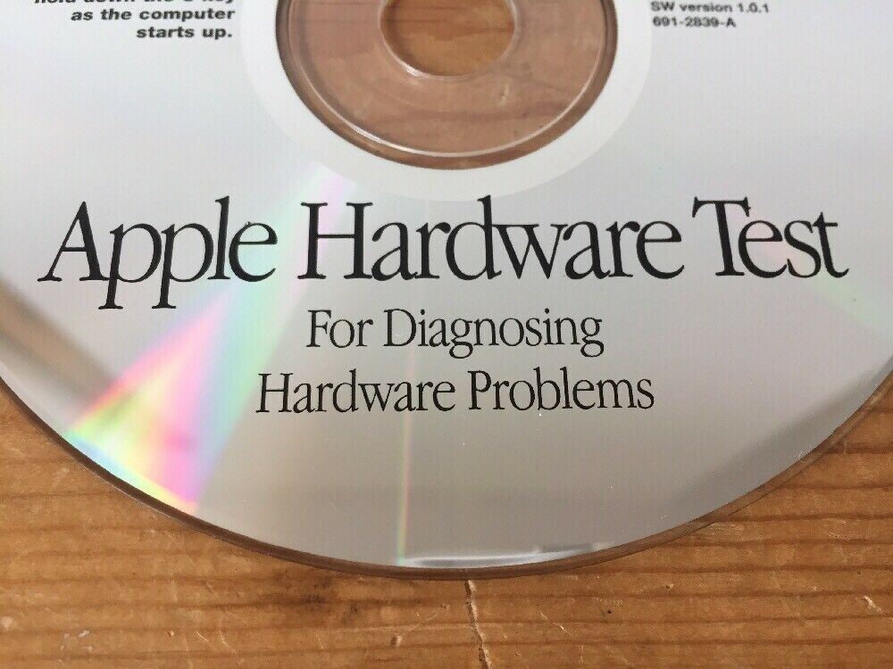 2000 Mac Macintosh Power Mac G4 Hardware Test 1.0.1 Diagnosing Problems CD ROM