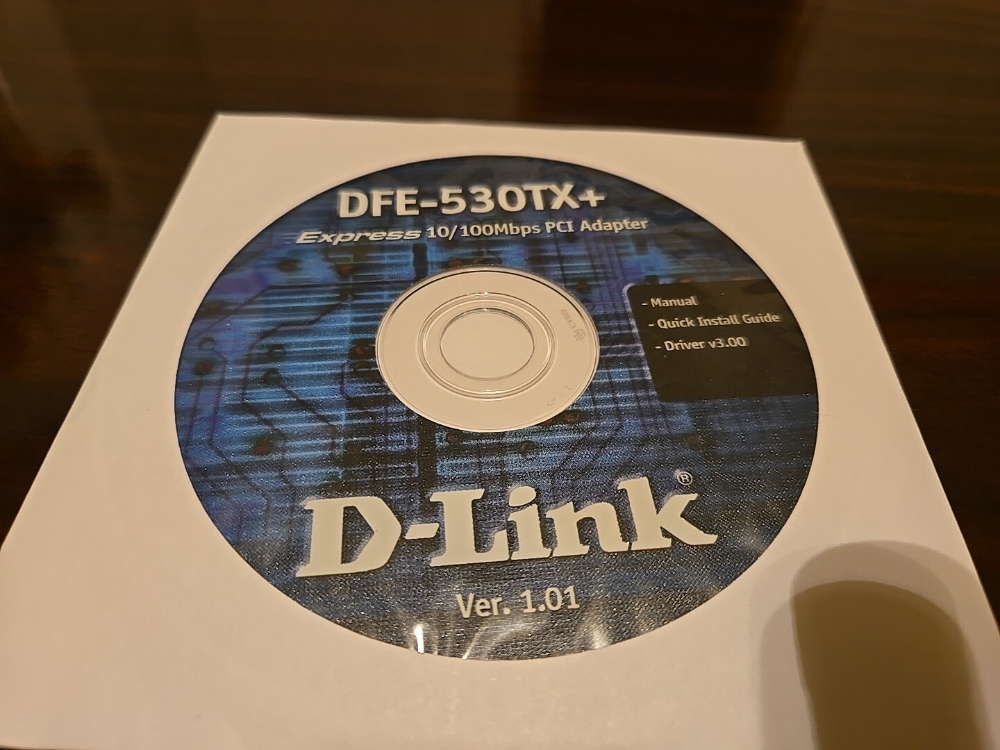 D-Link Ver. 1.01 DFE-530TX+ Express 10 100 Mbps PCI Adapter Drivers & Manual CD
