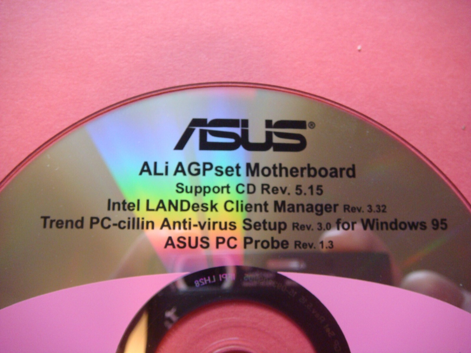 ASUS ALI AGP Motherboard Support CD Rev. 5.15 CD Circa 1999 Pre-owned *18