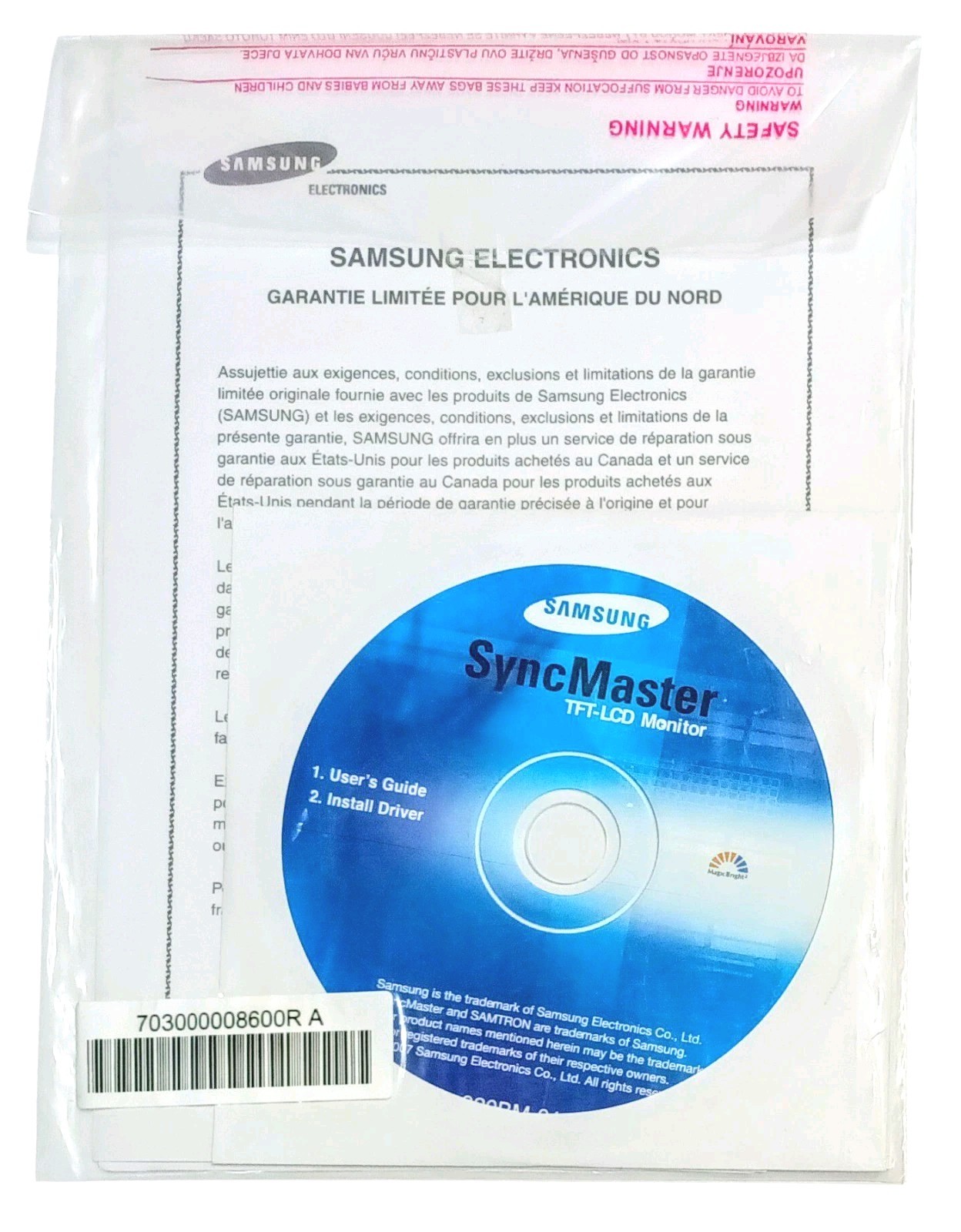 2x Samsung SyncMaster CDs User Guide/Install Driver TFT-LCD Monitor 2007 920BM01