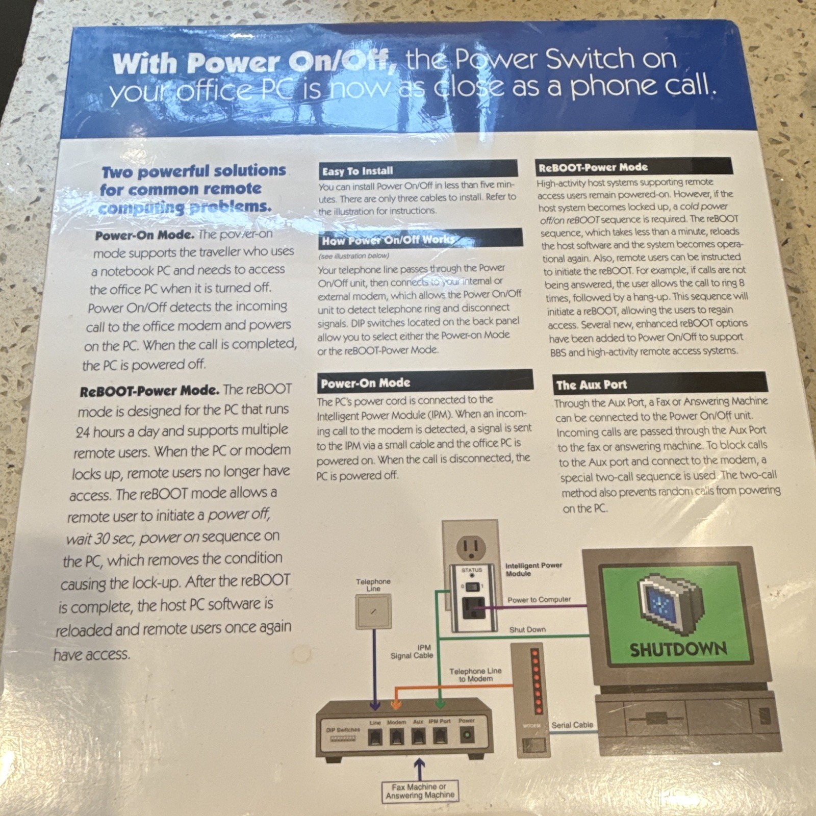 Network Power Technology Power On/Off + AUX Utility Suite for Windows NT PC