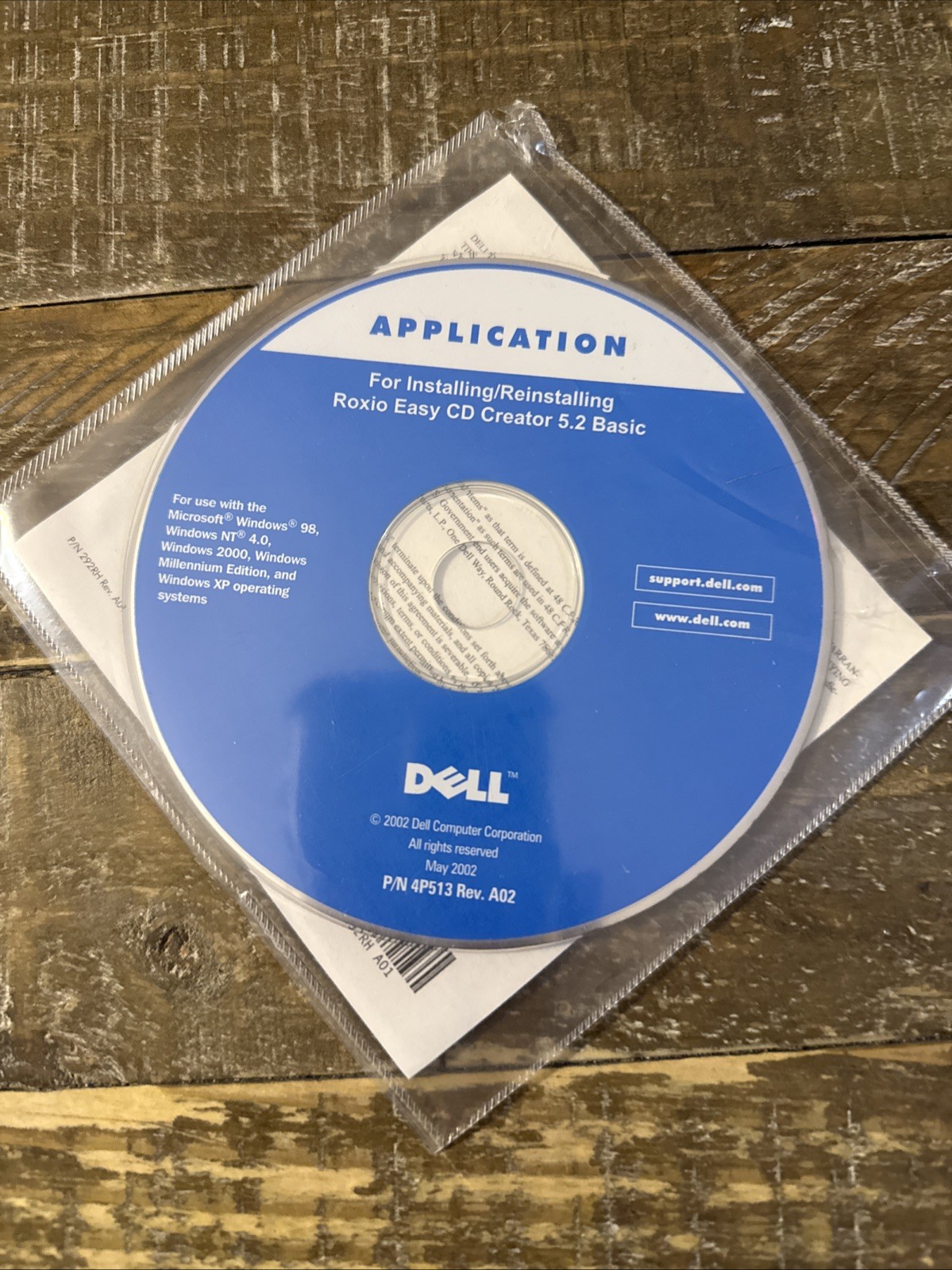 Dell Application Roxio Easy CD Creator 5.2 Software PC Cd Rom