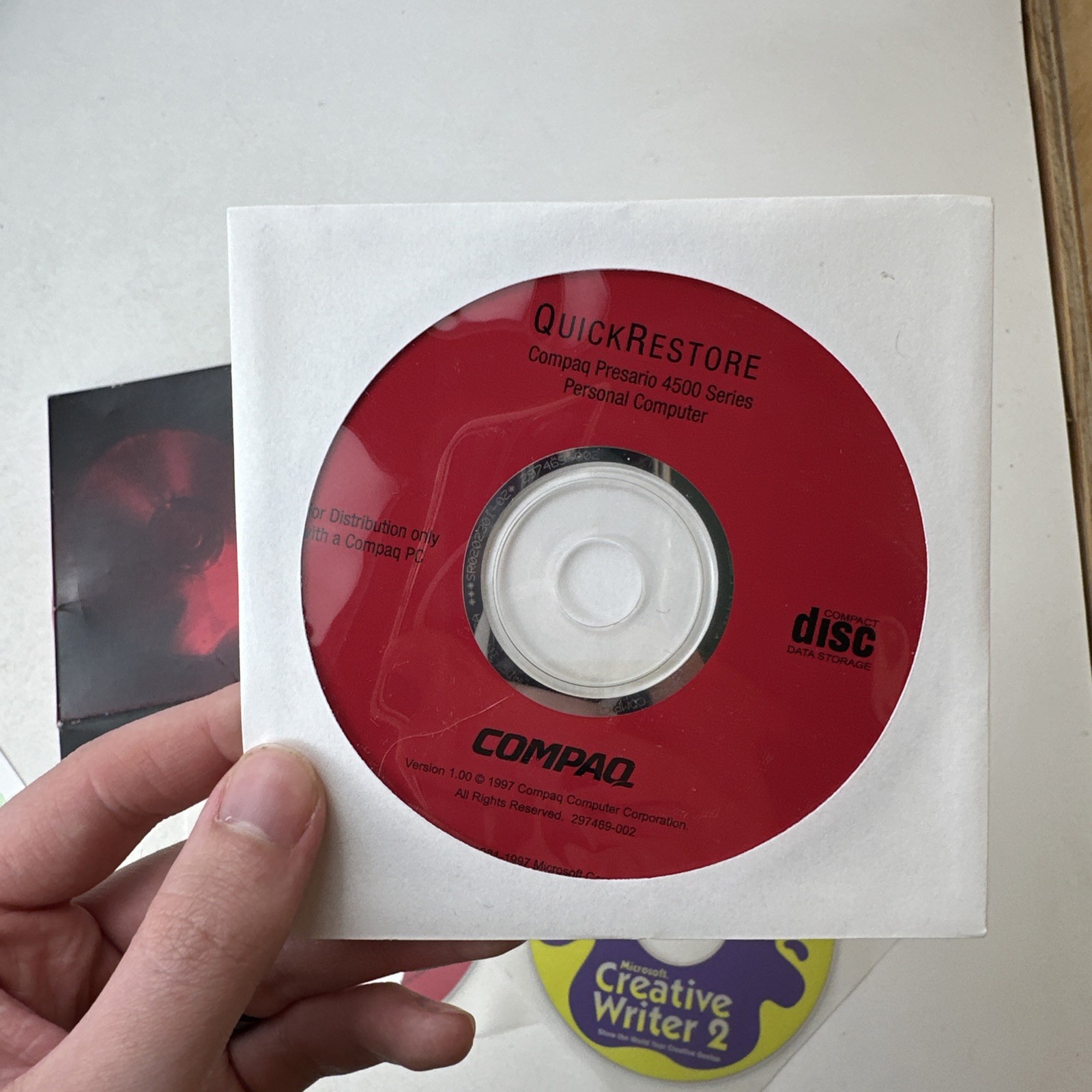 1997 QUICKRESTORE Compaq Presario 4500 Series PC Microsoft Software CD-ROMs