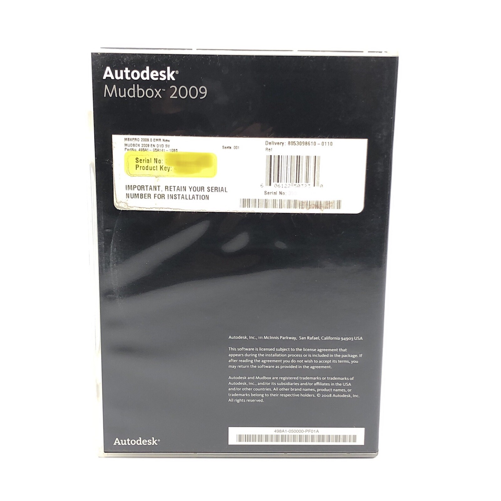Autodesk Mudbox Student Version 2009 English DVD Only With Serial Number & Key