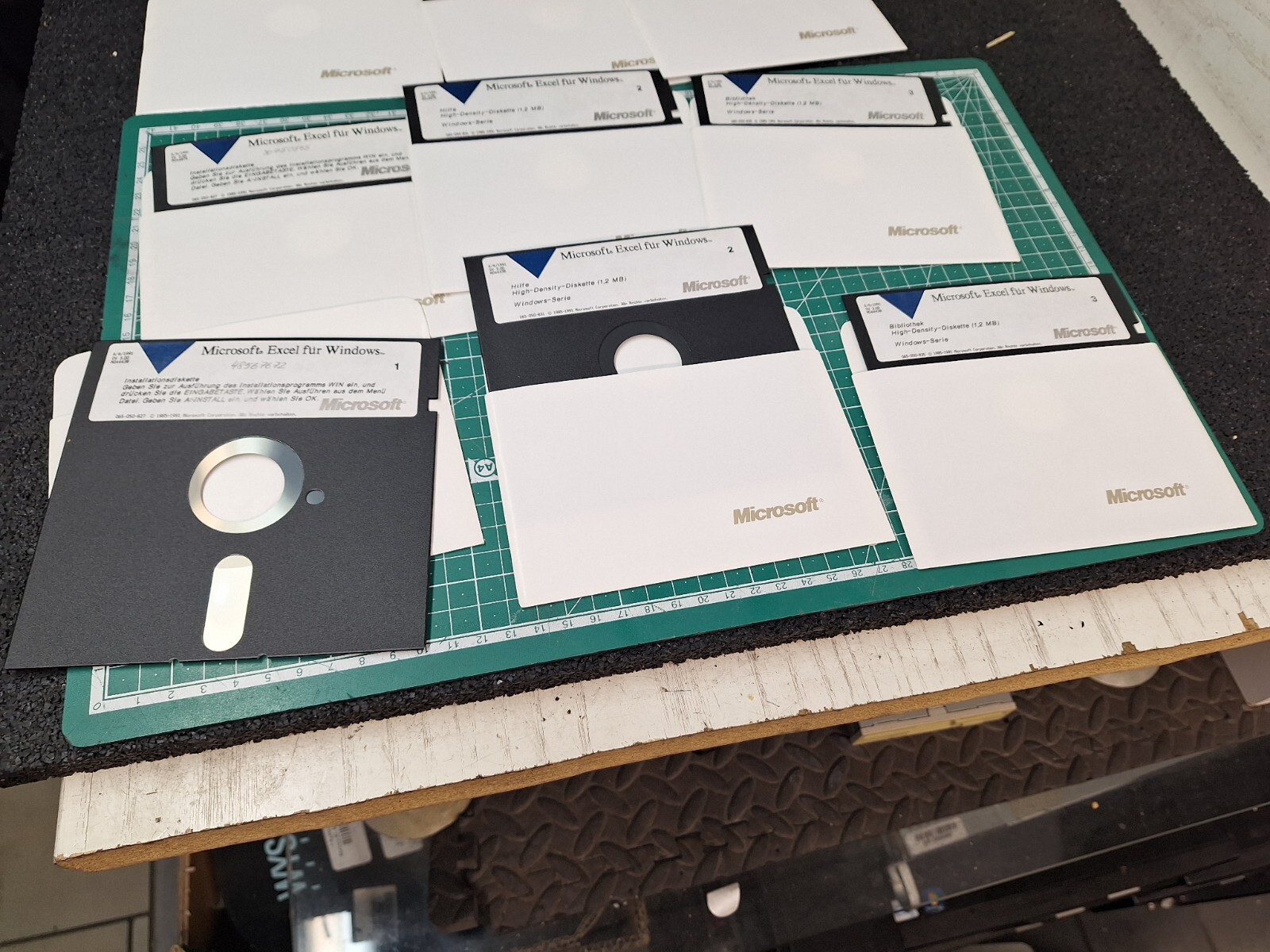 Lot 3 Microsoft Excel 5.25″ German Vintage PC Windows Collection Floppy Disks