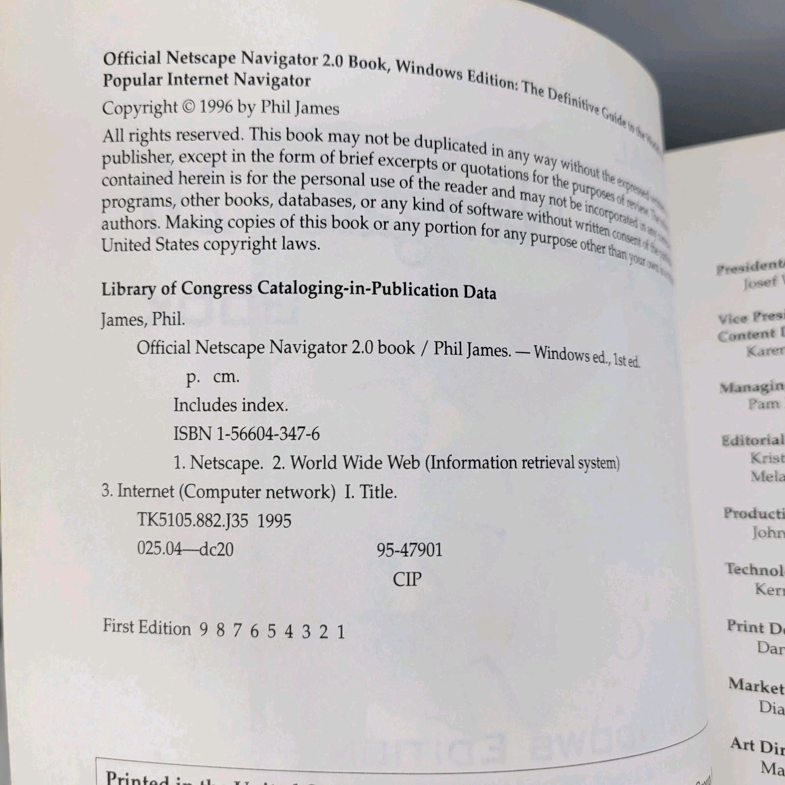 Netscape Navigator 2.0 Windows Edition Plus Personal Edition Books w/ CD-ROM