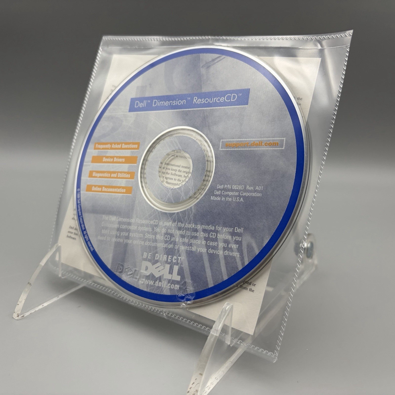 1999 Dell Dimension Resource CD Rom P/N 0628D OEM Software Drivers & Utilities