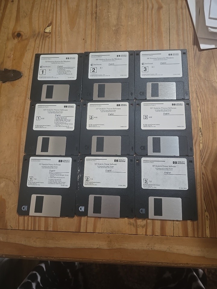 Hewlett Packard HP Deskjet Printer Software 690C 694 Series 3.5” Floppy Disks