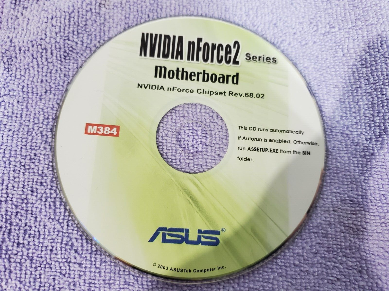 ASUS A7N8X-E Motherboard Drivers Installation Disk M384