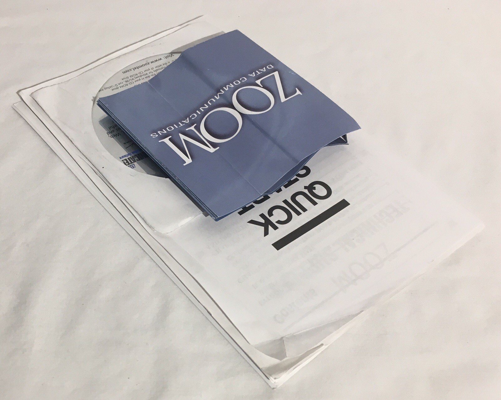 Vintage ZOOM 56k Modem CD-ROM Software Manual & Brochure Windows 3.1 95 98