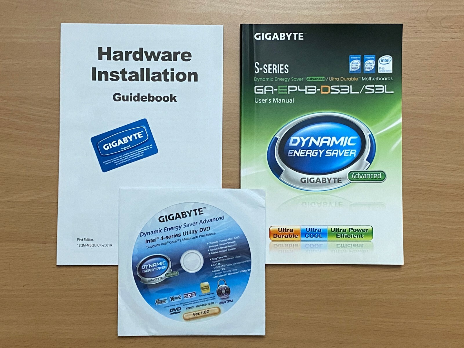 Gigabyte GA-EP43-DS3L/S3L User Manual, Hardware Installation Guide & Drivers DVD