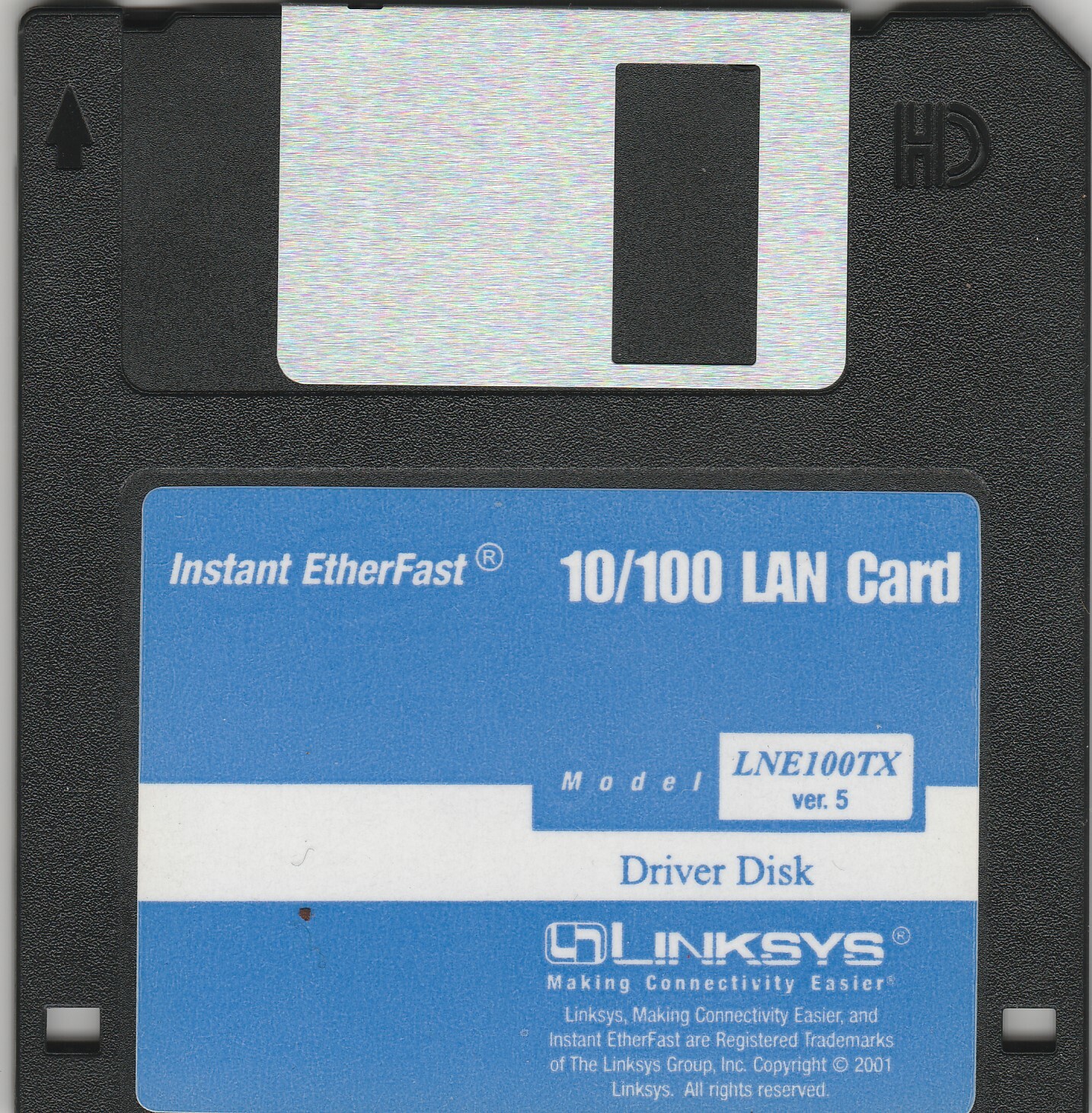 Instant EtherFast 10/100 LAN Card by Linksys ~ Driver Disk ~ 3.5 disk Software