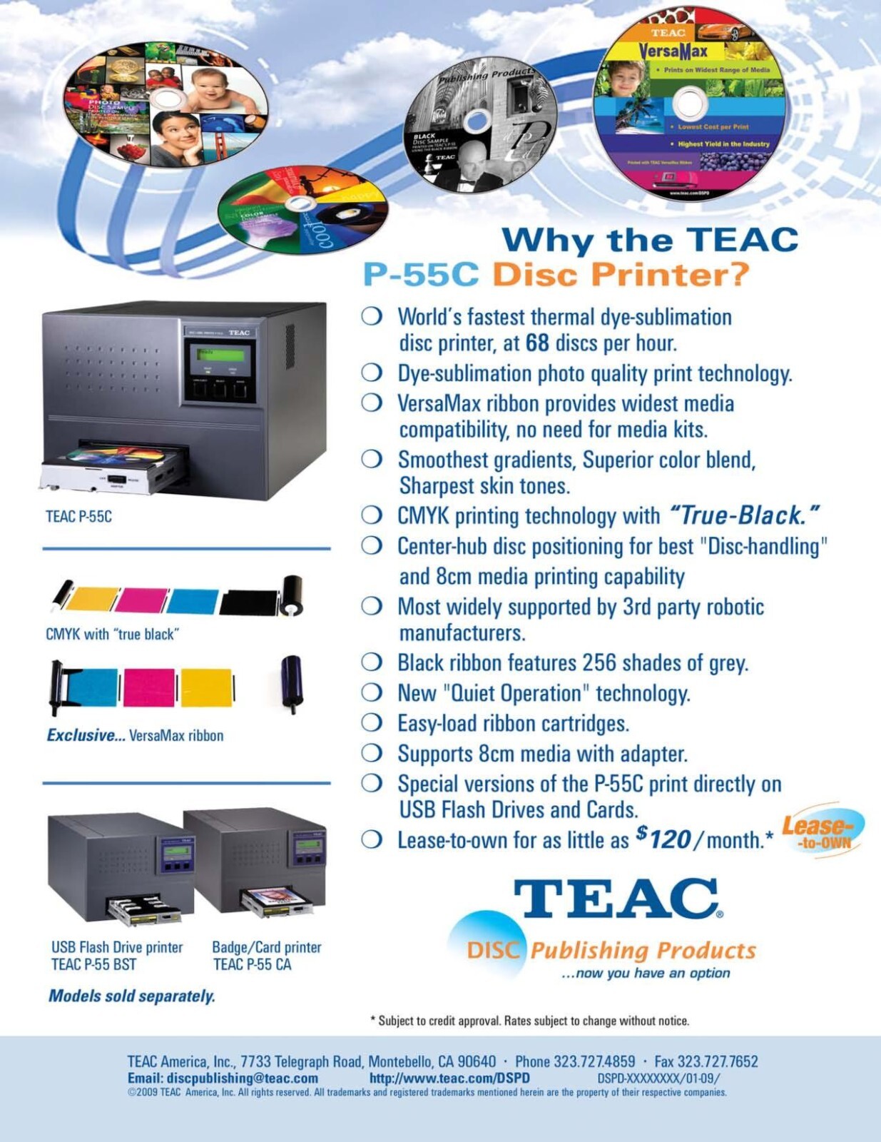 TEAC P-55 Dye Sublimation Thermal Disc Printer Software and Drivers