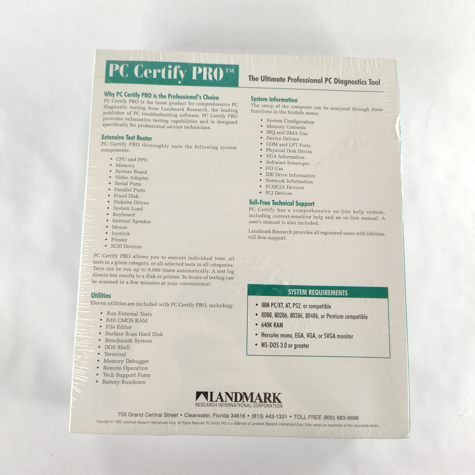 PC Certify Pro Diagnostics Tool – Rare Vintage Computer Program SEALED AND NEW