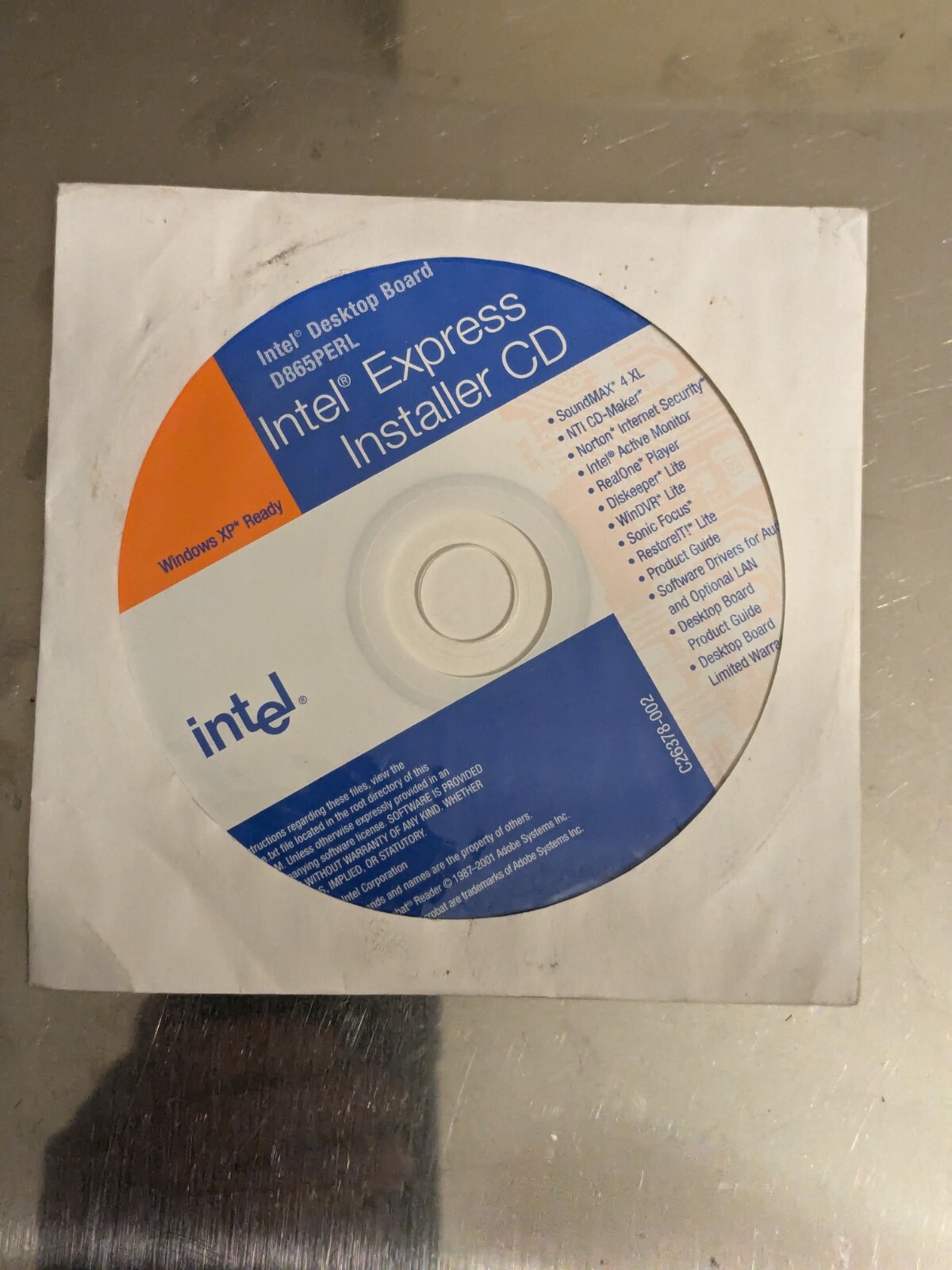 Intel Express Installer CD D865PERL Mainboard