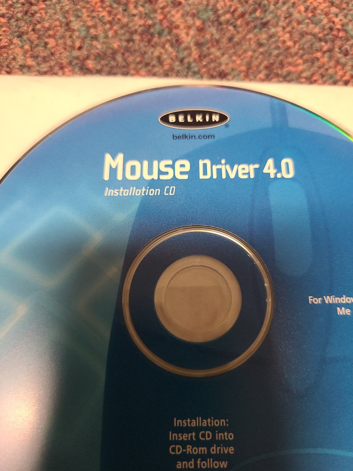 Belkin Mouse Driver 4.0 Installation CD-Rom/ Windows 98, 2000 ME & XP/ P-81402