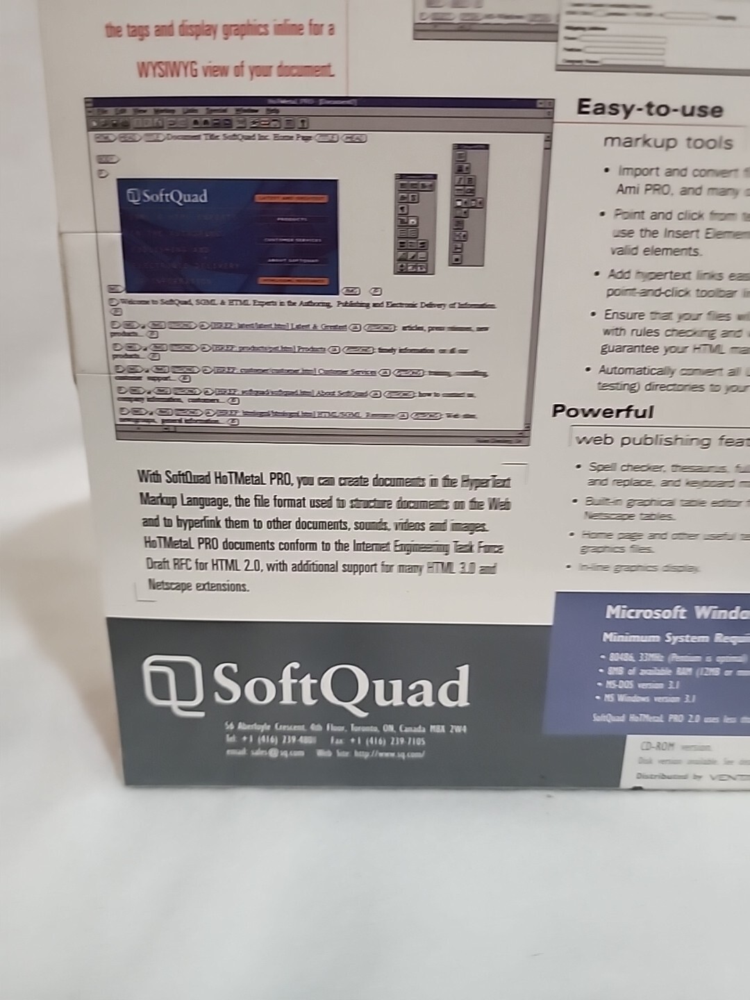 SoftQuad Hot Metal Pro 2.0 Windows Version Vintage Software New & Sealed