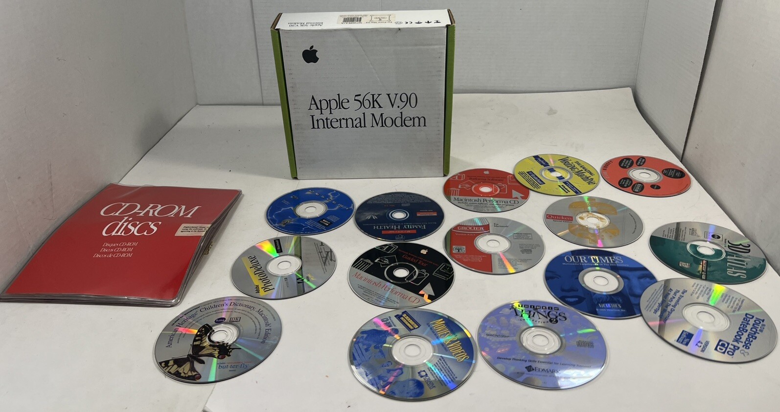 Apple 56K V.90 Internal Modem Cd ROM Discs – preowned