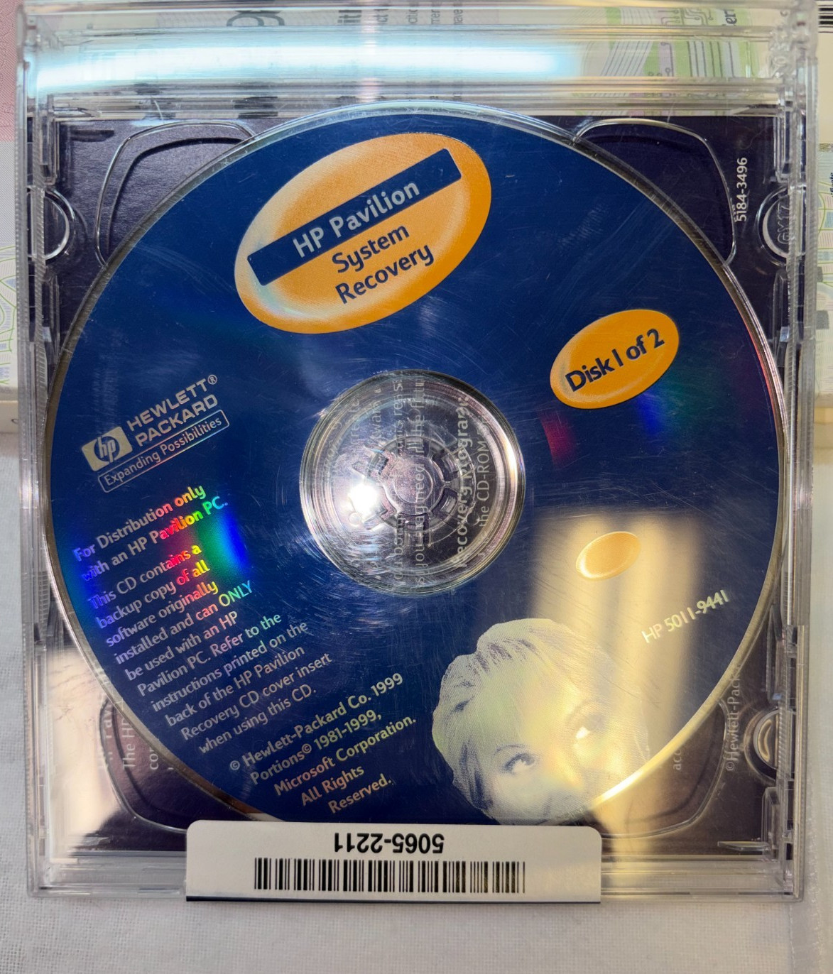 HP Pavilion Recovery 2 Set Disks Vintage 1999 NEW Sealed