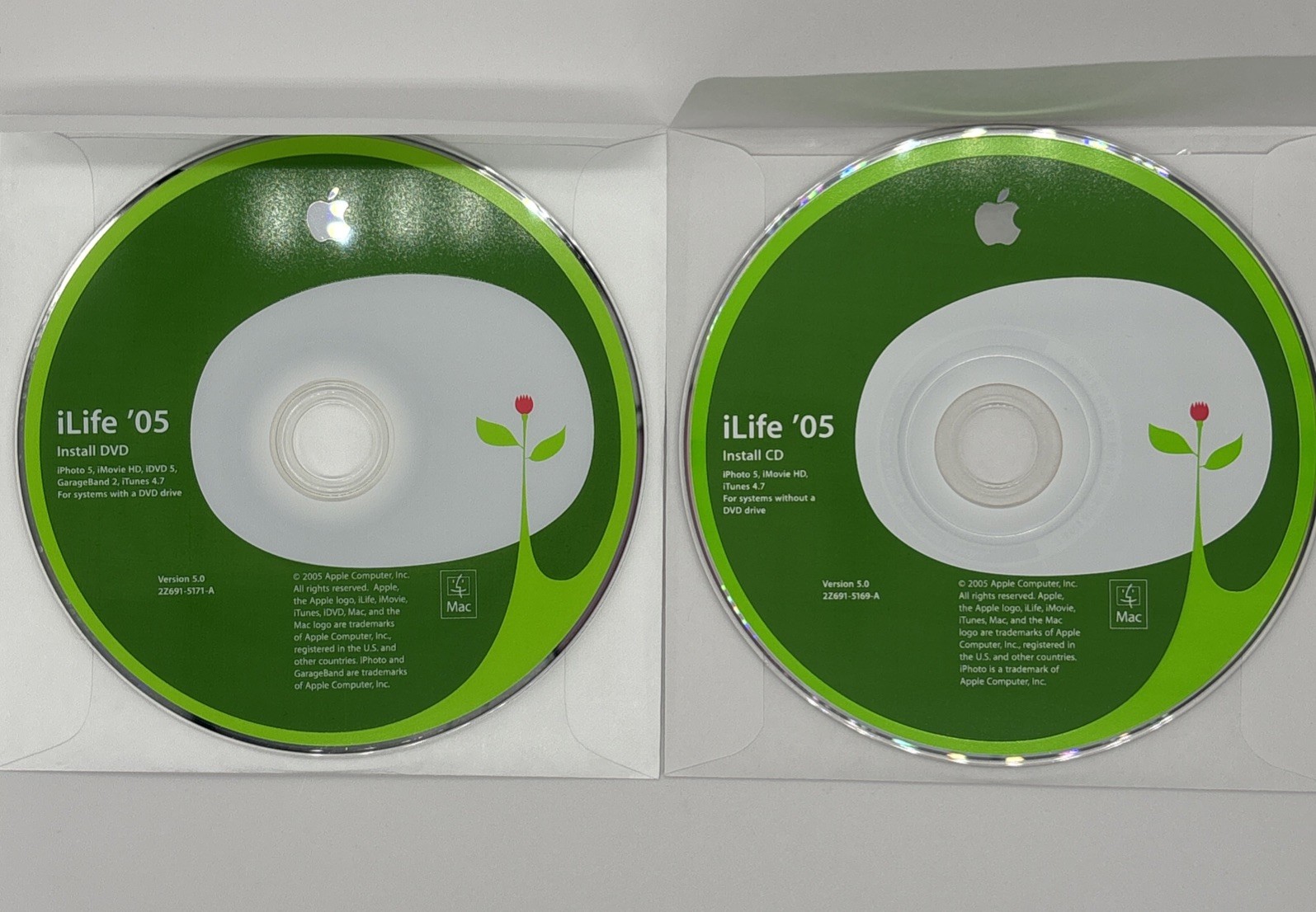 Apple iLife ’05 Install DVD And Install CD