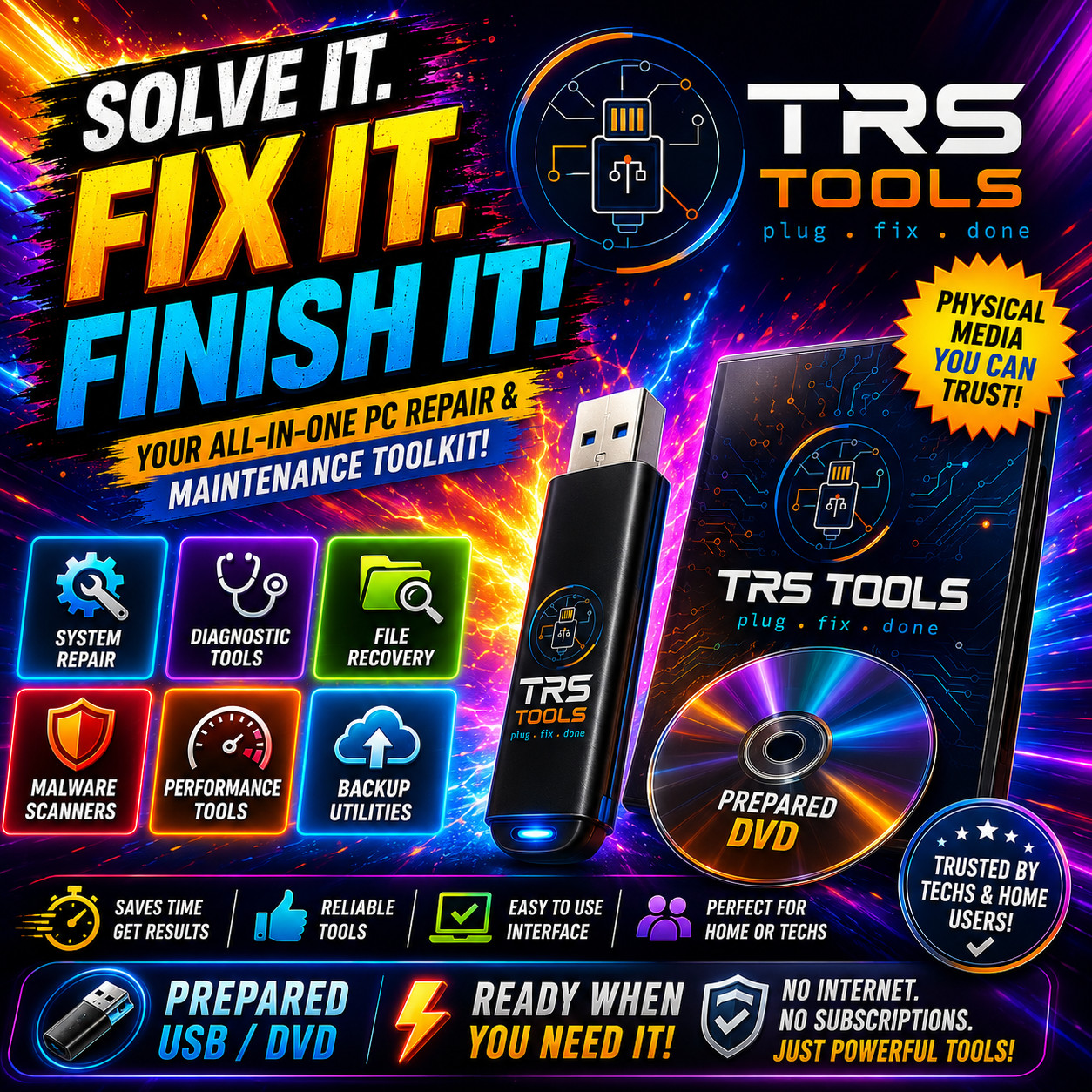 PC Engineer Bootable USB Repair Suite Data Recovery Driver Toolkit