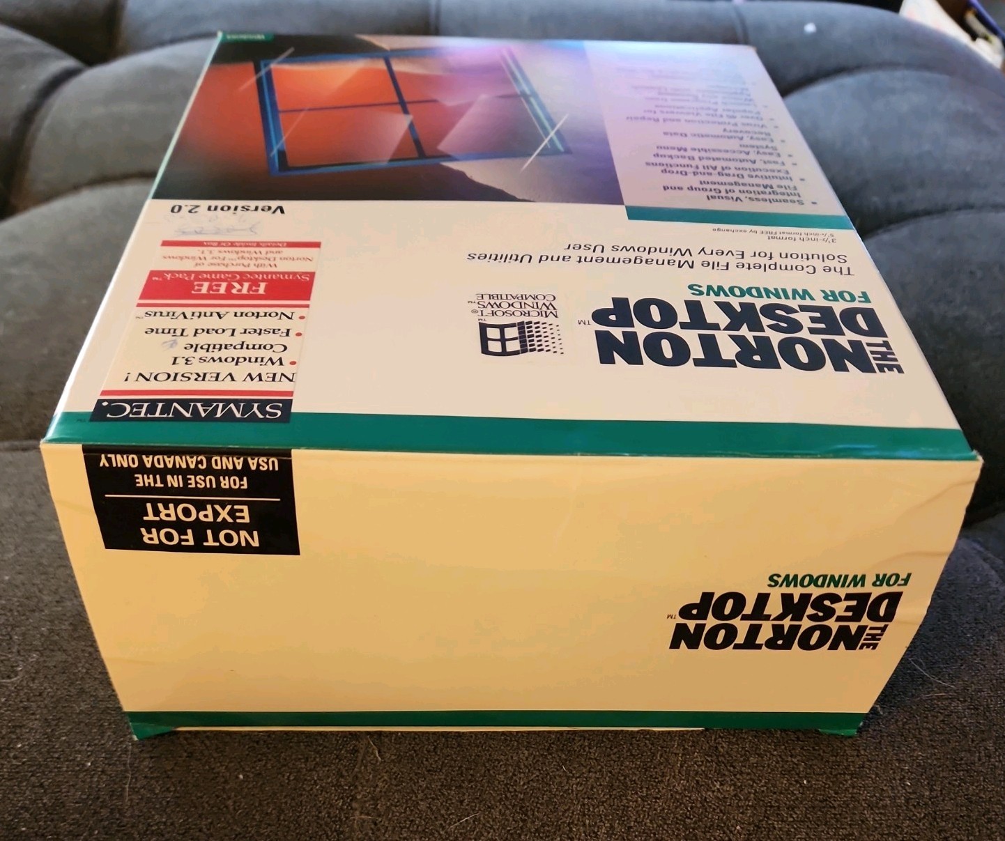 Norton Desktop for Windows 2.0, Symantec, IBM/PC, 3.5″ disk, 1992.- New In Box –