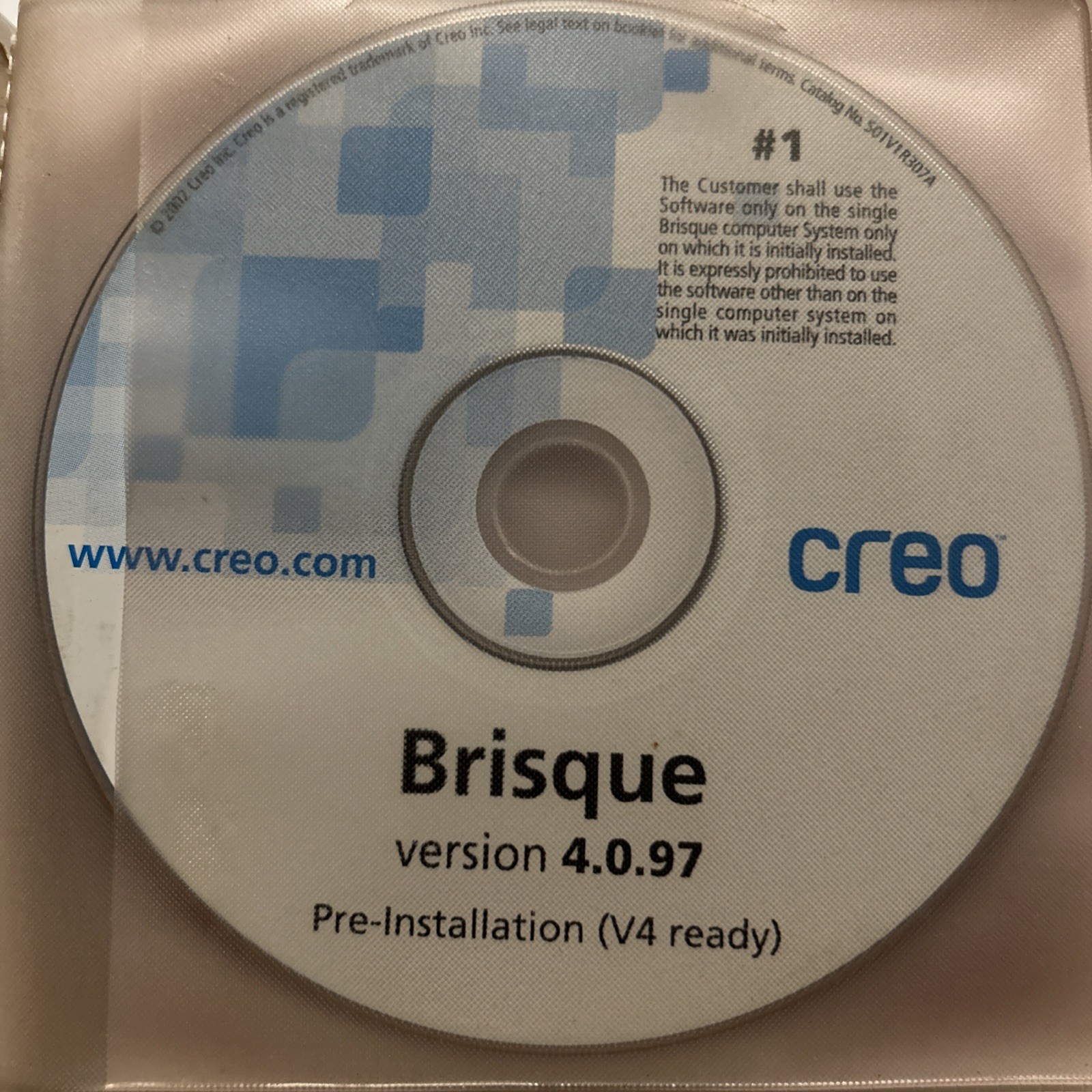 Creo Brisque 4.0.97 RIP Software Installation Kit – 8 Disks + Docs – Legacy