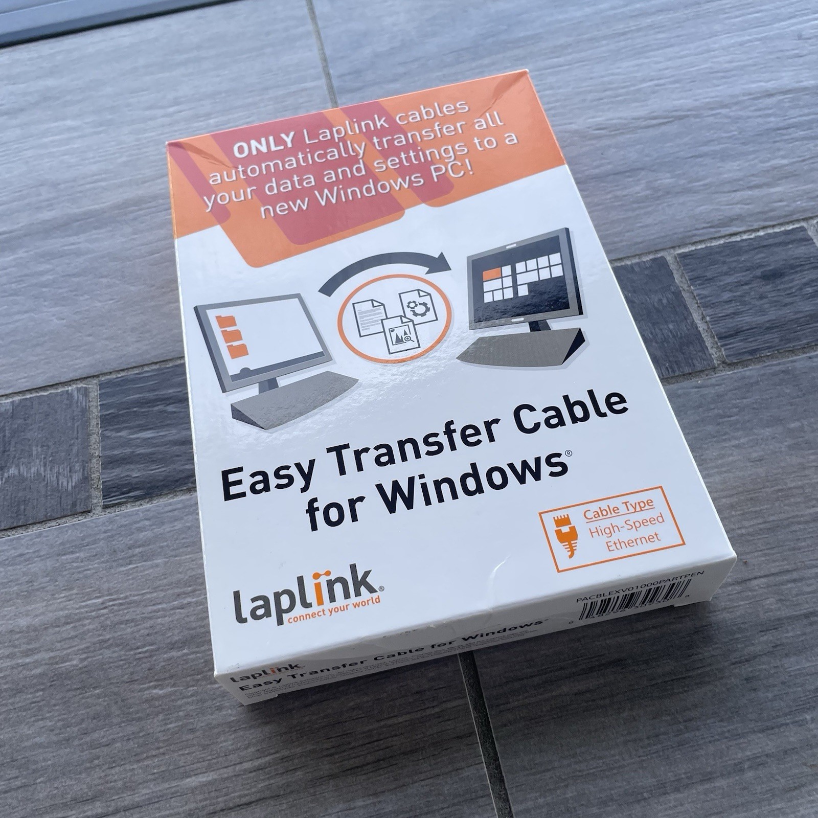 Laplink Easy Transfer Cable for Windows NEW SEALED w/ High-Speed Ethernet Cable