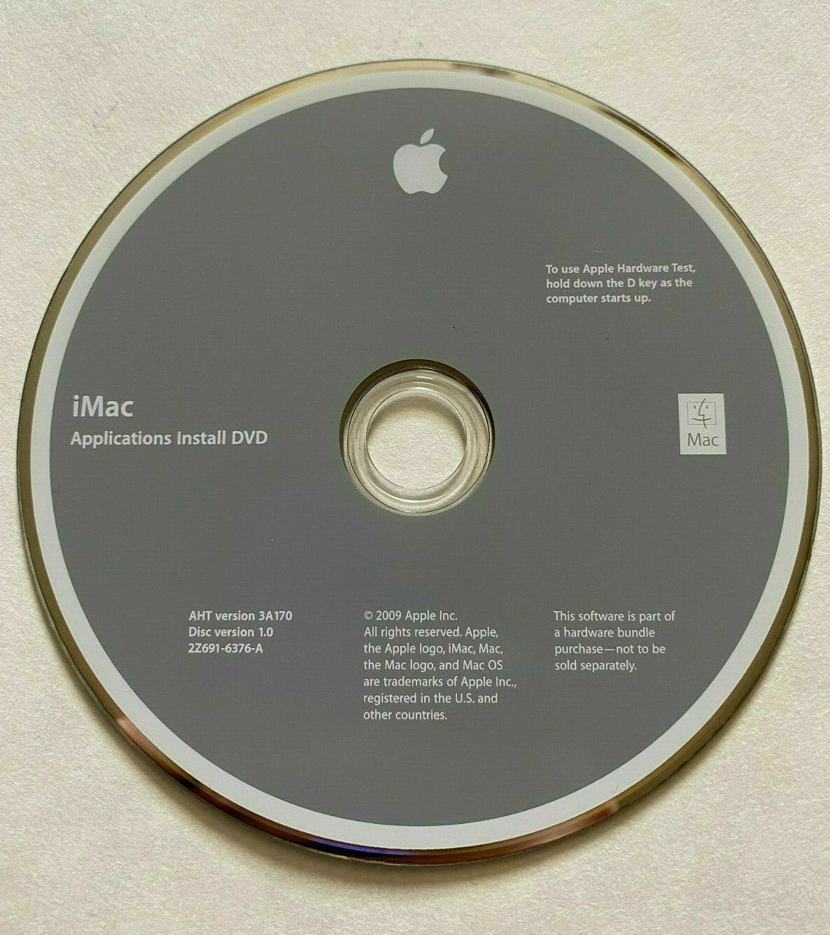 2009 Mac Macintosh iMac Applications Apps Software Installation DVD Version 1.0