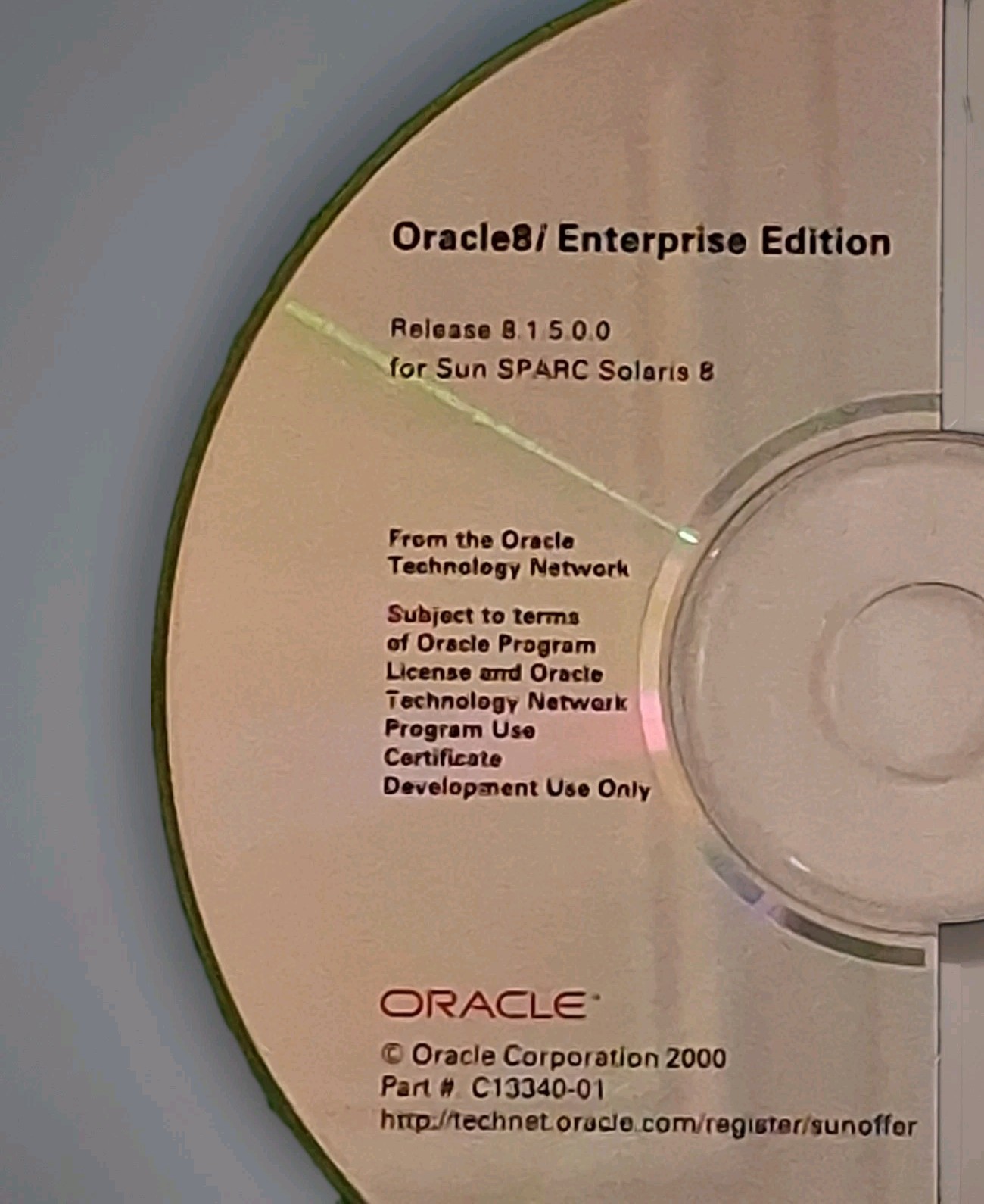 Oracle8i Enterprise Edition Release 8.1.5.0.0 Sun SPARC Solaris 8 / SPARC