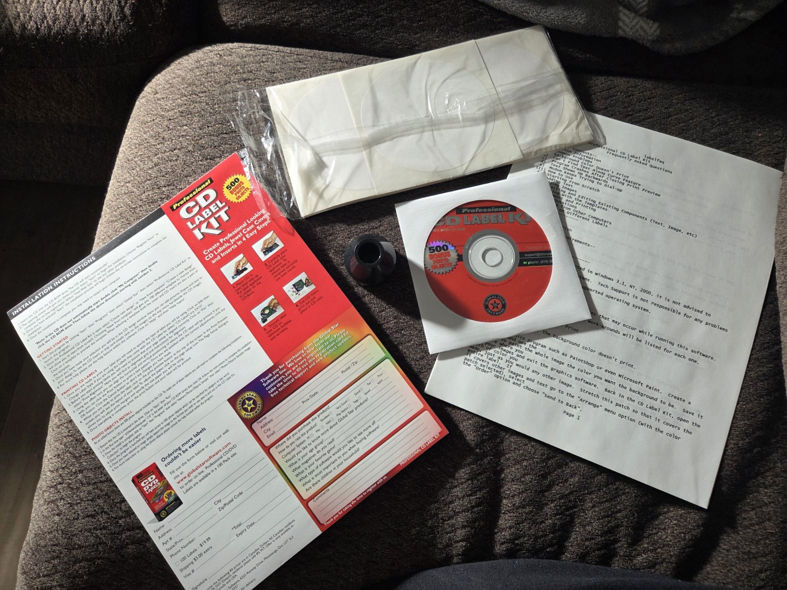 Professional CD Label Kit Global Star Software Windows 95/98/Me/XP CD-ROM