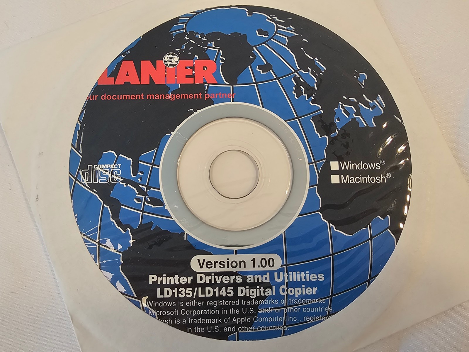 Lanier Printer Drivers and Utilities LD135 LD145 Digital Copier CD Disk