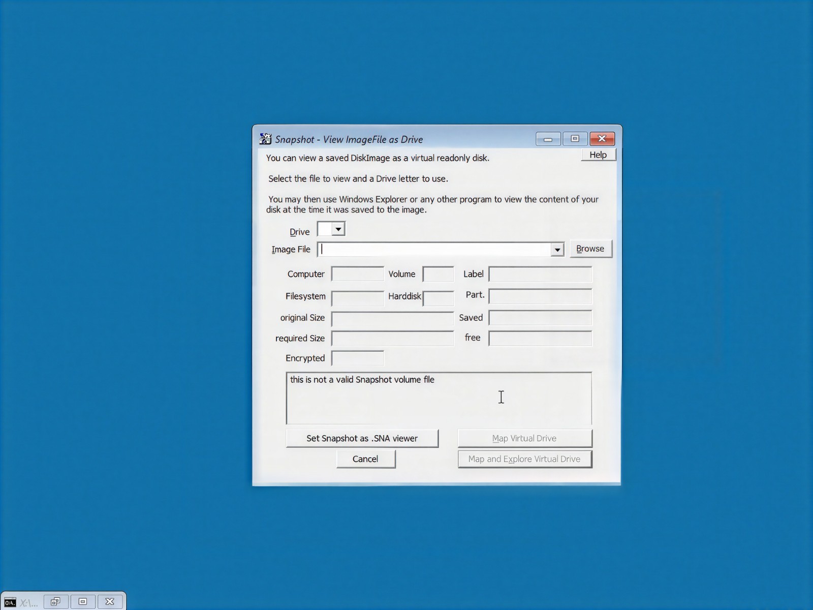 Drive SnapShot Bootable DVD/USB