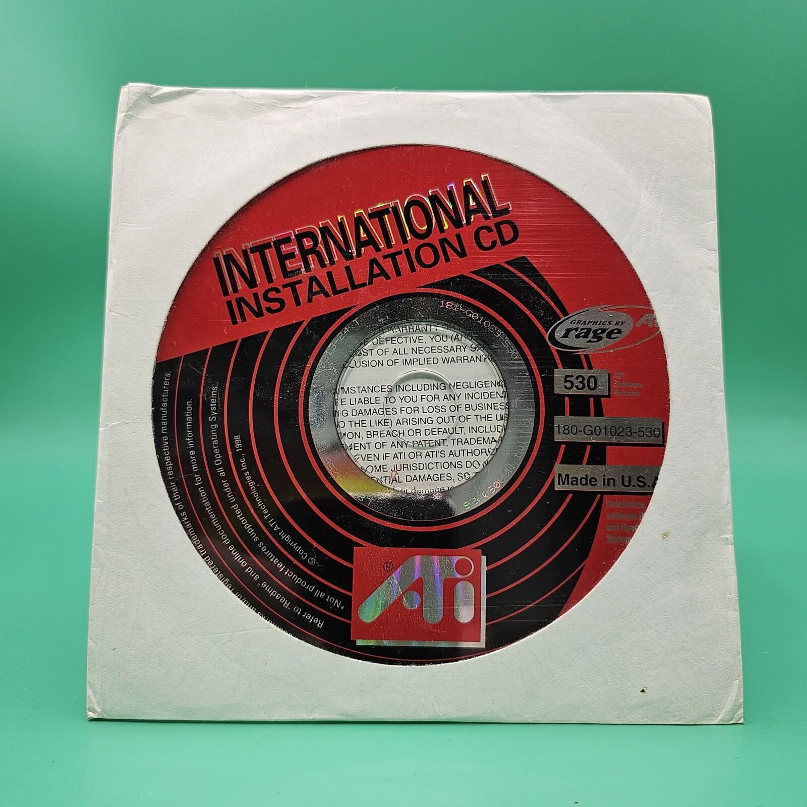 ATI Software International Installation CD 530 Release TESTED Vintage PC Disc