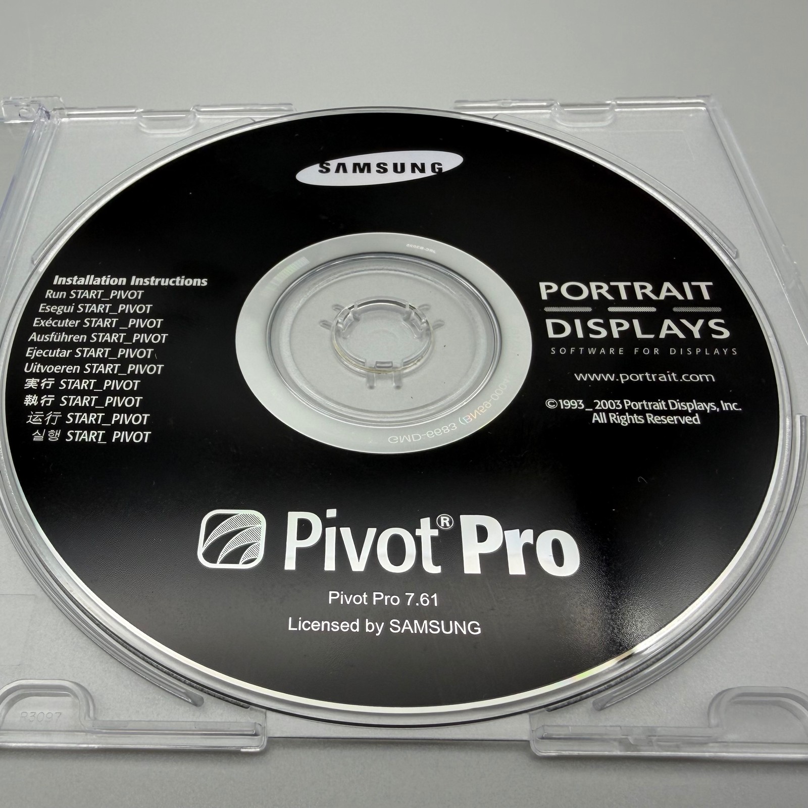 Vintage 2003 Samsung Portrait Displays Pivot Pro 7.61 Utility Software CD-ROM